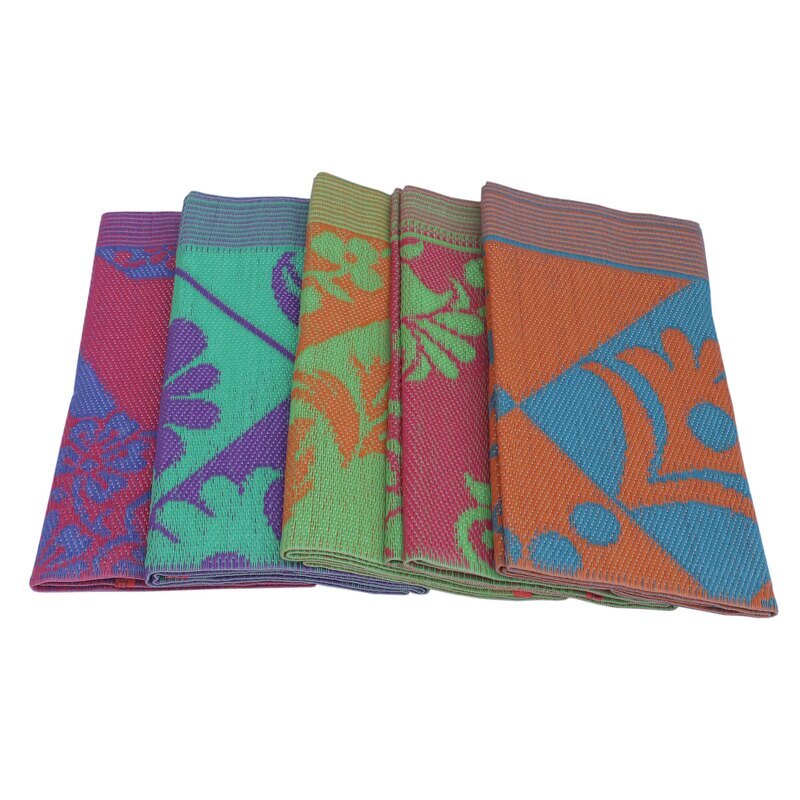 Jamal Al Bahrain Plastic Chatai Floor Mat | Traditional Arabic Woven Mat | Multi Color Foldable Indoor Outdoor Floor Mat | Majlis, Picnic, Camping & Home Use