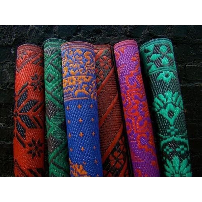 Jamal Al Bahrain Plastic Chatai Floor Mat | Traditional Arabic Woven Mat | Multi Color Foldable Indoor Outdoor Floor Mat | Majlis, Picnic, Camping & Home Use