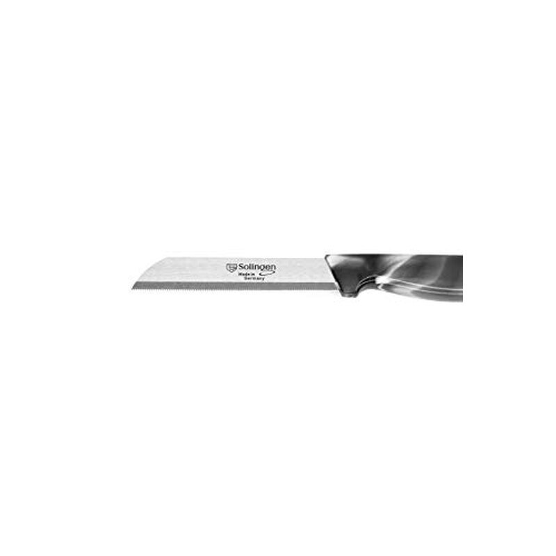 Solingen Marble Pattern Kitchen Knife Set of 6 Dark Grey | Sharp Stainless Steel Serrated Knives for Fruit, Vegetables & Everyday Food Preparation