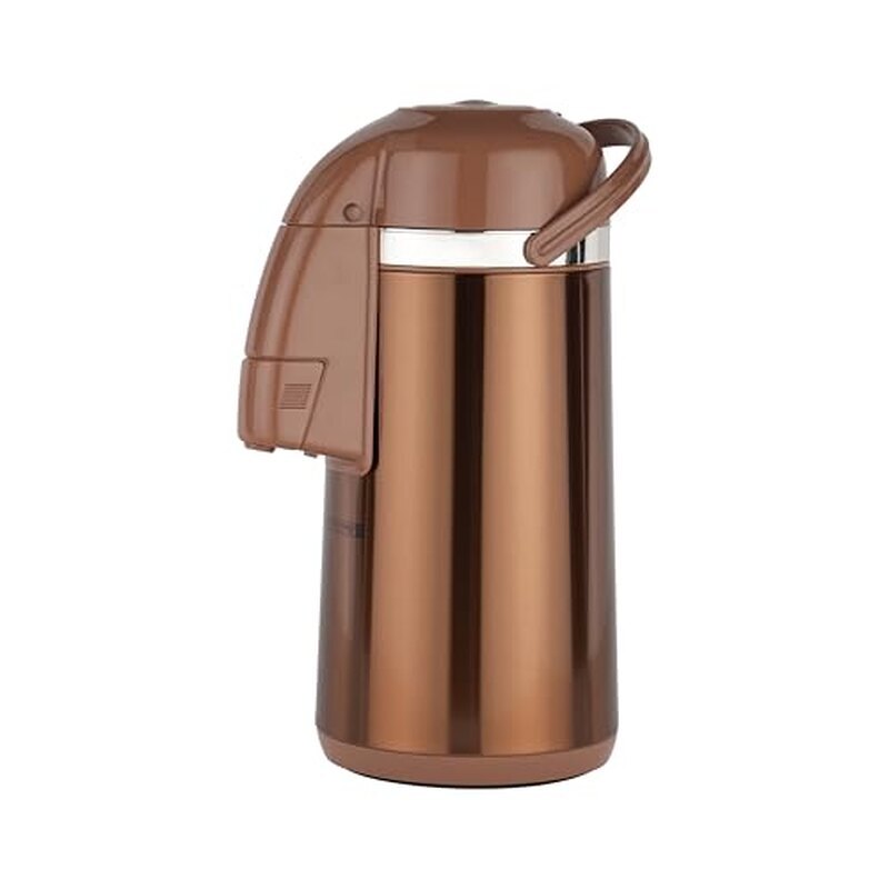 Royalford RF12133 3L Thermic Airpot Flask | Double Wall Vacuum Insulation | Keeps Hot up to 18 Hours & Cold up to 24 Hours | 360° Rotating Base, Asbestos-Free Glass Inner