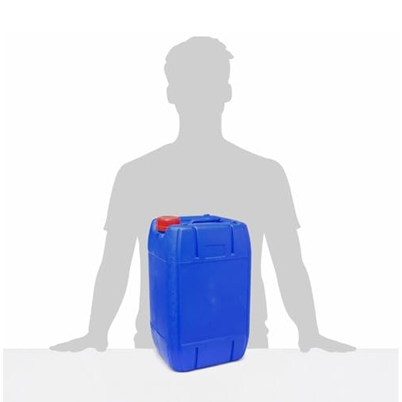 HDPE Jerry Can Heavy Duty Liquid Storage Container | Industrial Plastic Jerrycan with Red Cap | For Water, Chemicals, Detergents, Oils & Commercial Use | Blue